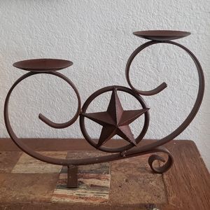Iron Star Candelabra